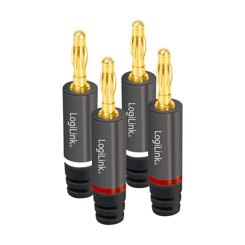 LogiLink Wire Connector Banana Grey